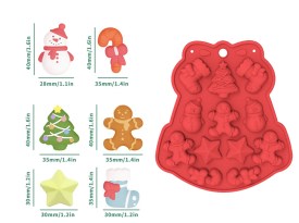 Molde silicona 12 figuras Navidad chicas 